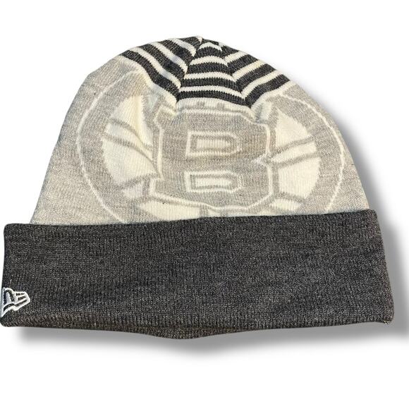 New Era Boston Bruins Knit Beanie Cap Cuff Skull Hat NHL Ice Hockey Pastrnak - Picture 7 of 14